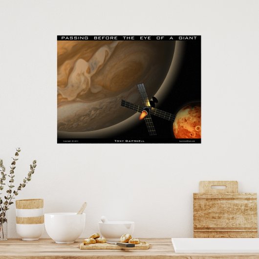 Het passeren voor het oog van een reus poster (Keuken)