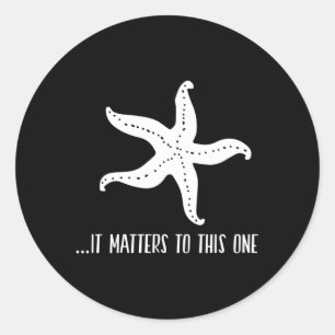 Het past bij deze Inspirerend Starfish-account Ronde Sticker