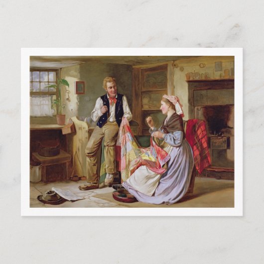 Het patchwork-kwilt briefkaart (Voorkant)