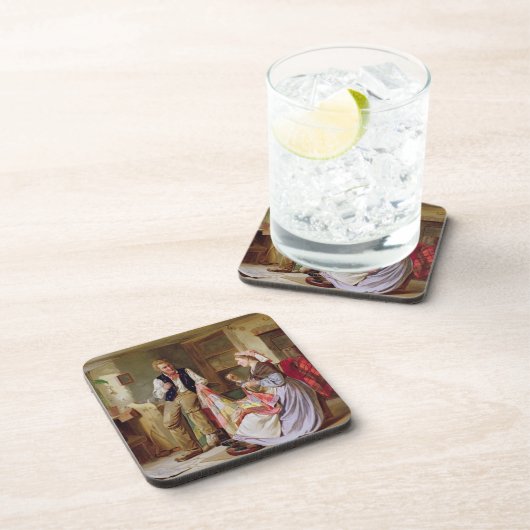 Het patchwork-kwilt drankjes onderzetter (Rechterzijde)