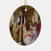 Het patchwork-kwilt keramisch ornament (Rechts)