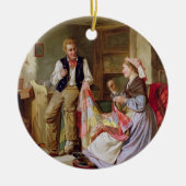 Het patchwork-kwilt keramisch ornament (Voorkant)