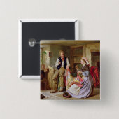 Het patchwork-kwilt vierkante button 5,1 cm (Voorkant /achterkant)