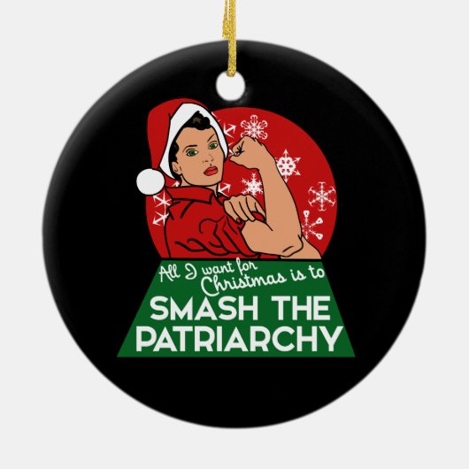 Het patriarchaat kerstmis smaakt keramisch ornament (Achterkant)