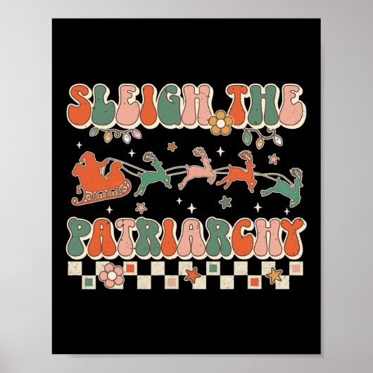 Het patriarchaat van het feminisme meme retro Chri Poster (Voorkant)