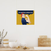 Het patriarchistische feministische Gezegde smaaie Poster (Keuken)