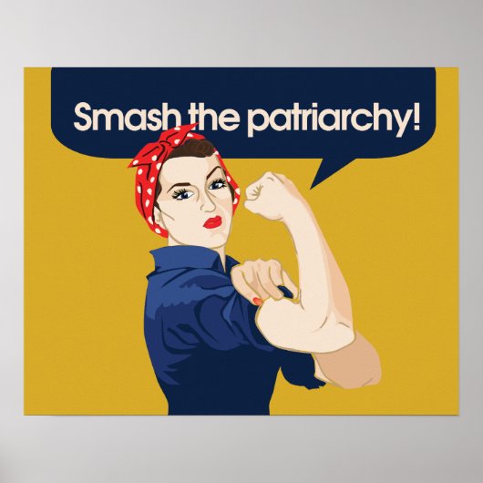 Het patriarchistische feministische Gezegde smaaie Poster (Voorkant)