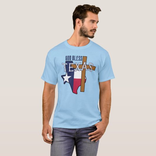 Het Patriot Country "God Bless Texas" T-shirt (Voorkant volledig)
