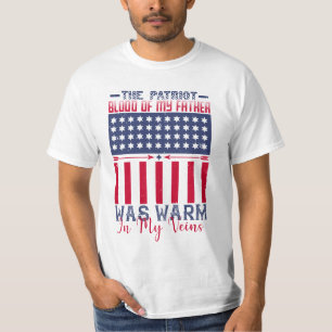 Het patriottische bloed van mijn vader was warm in t-shirt