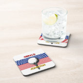 Het patriottische golfontwerp van Amerika Bier Onderzetter (Rechterzijde)
