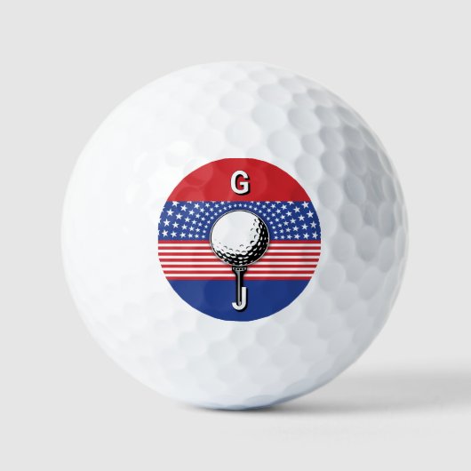 Het patriottische golfontwerp van Amerika Golfballen (Voorkant)