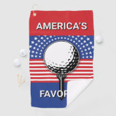 Het patriottische golfontwerp van Amerika Golfhanddoek (Insitu)