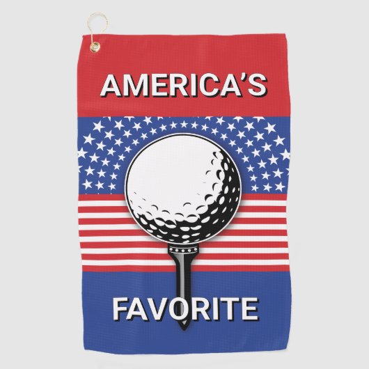 Het patriottische golfontwerp van Amerika Golfhanddoek (Voorkant)
