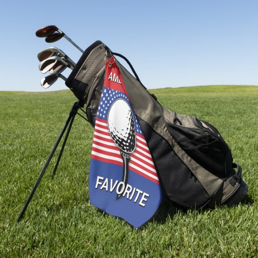 Het patriottische golfontwerp van Amerika Golfhanddoek (Groen)