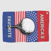 Het patriottische golfontwerp van Amerika Golfhanddoek (Horizontaal)