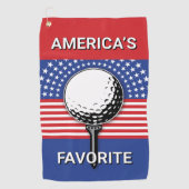 Het patriottische golfontwerp van Amerika Golfhanddoek (Voorkant)