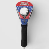 Het patriottische golfontwerp van Amerika Golfheadcover (Voorkant)