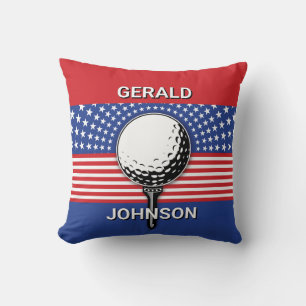 Het patriottische golfontwerp van Amerika Kussen