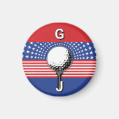 Het patriottische golfontwerp van Amerika Magneet (Voorkant)