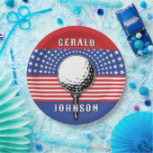 Het patriottische golfontwerp van Amerika Papieren Bordje (Feest)