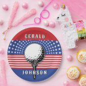 Het patriottische golfontwerp van Amerika Papieren Bordje (Feest)