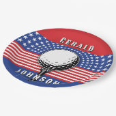 Het patriottische golfontwerp van Amerika Papieren Bordje (Gekanteld)