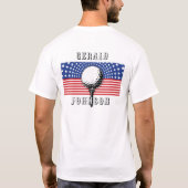 Het patriottische golfontwerp van Amerika T-shirt (Achterkant)