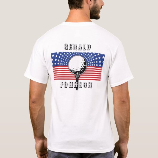 Het patriottische golfontwerp van Amerika T-shirt (Achterkant)