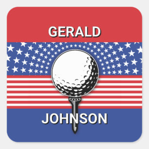 Het patriottische golfontwerp van Amerika Vierkante Sticker