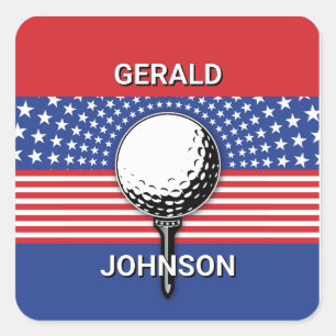 Het patriottische golfontwerp van Amerika Vierkante Sticker