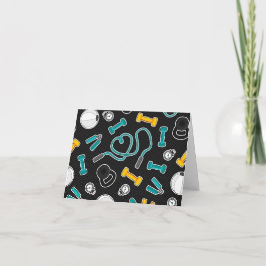 Het Patroon Aqua van de Liefde van de geschiktheid Kaart (Voorkant)