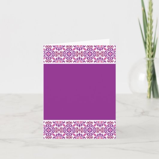 Het Patroon BGF van het mozaïek - Paars Kaart (Voorkant)