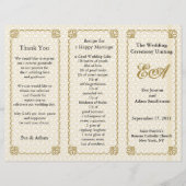 Het Patroon Gold White van de Omslag van het progr (Voorkant)