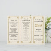 Het Patroon Gold White van de Omslag van het progr (Staand voorkant)