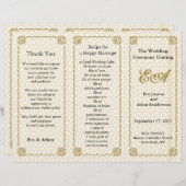 Het Patroon Gold White van de Omslag van het progr (Voorkant / Achterkant)