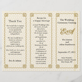 Het Patroon Gold White van de Omslag van het progr