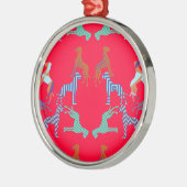 het patroon Great Dane patroon Metalen Ornament (Links)