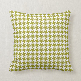 Het Patroon Groene Chartreuse van Houndstooth Kussen