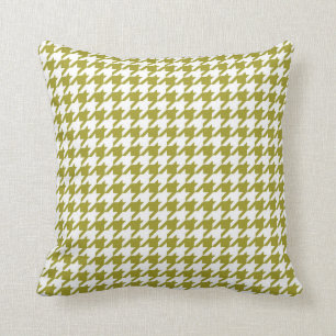 Het Patroon Groene Chartreuse van Houndstooth Kussen