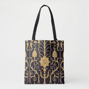 Het patroon op de metalen poort tote bag