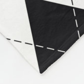 Het patroon van Argyle naadloos in zwart-wit. Geom Fleece Deken (Hoek)