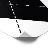 Het patroon van Argyle naadloos in zwart-wit. Geom Poster (Hoek)