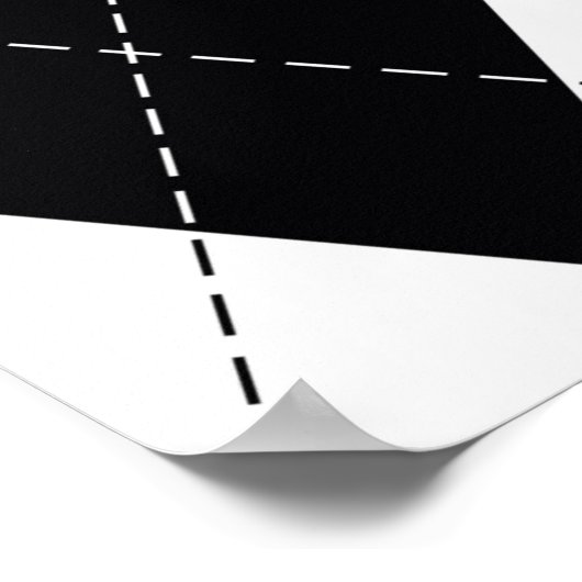 Het patroon van Argyle naadloos in zwart-wit. Geom Poster (Hoek)