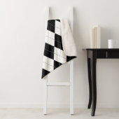 Het patroon van Argyle naadloos in zwart-wit. Geom Sherpa Deken (In situ)