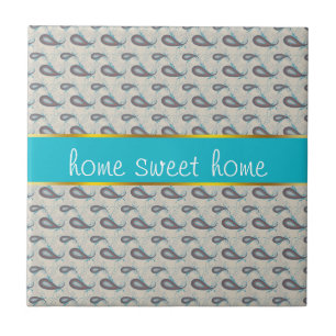 Het Patroon van Champagne Paisley Tegeltje