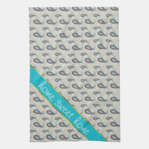 Het Patroon van Champagne Paisley Theedoek