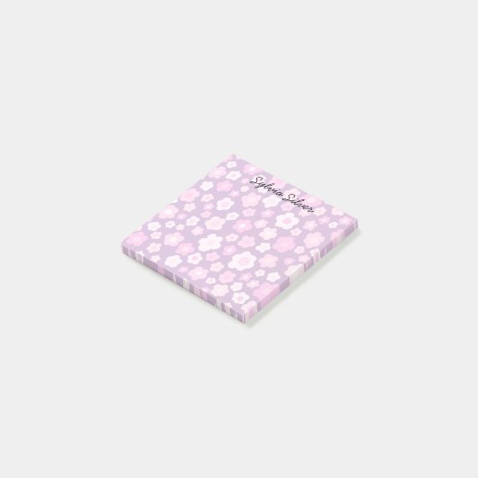 Het Patroon van Daisies CUSTOM Grafisch Monogram G Post-it® Notes (Schuin)