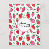 Het patroon van de aardbeien in de waterverf is te briefkaart (Voorkant)