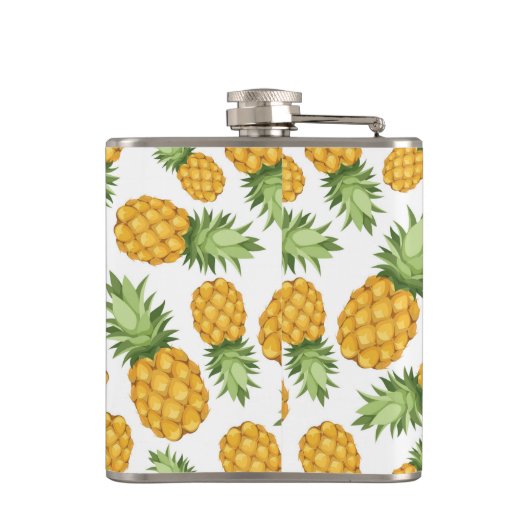 Het Patroon van de Ananas van de cartoon Heupfles (Achterkant)