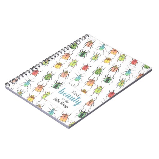 Het Patroon van de Beetel van Lovebug met Citaat Notitieboek (Linkerzijde)